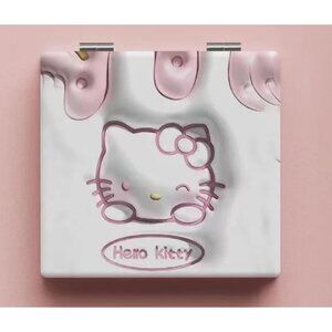 Hello Kitty Mini Compact Makeup Mirror 2.75" Double-Sided Folding Travel Mirror